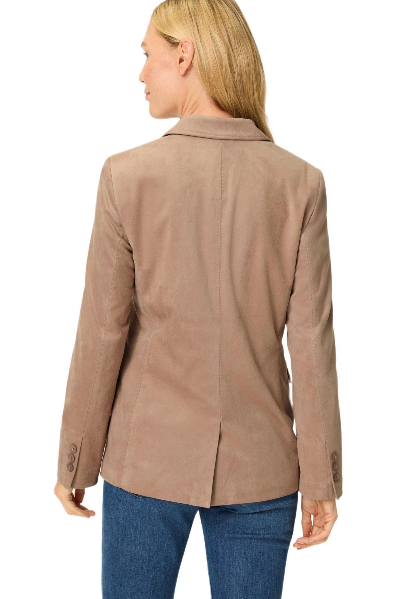 Женский пиджак Olsen Faux Suede Blazer, цвет: Светлый карамельный — фото 2