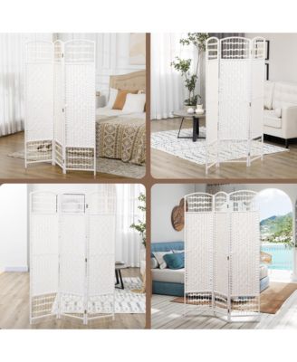 3 Panel Room Divider Folding Privacy Screen 5.6' Room Separator