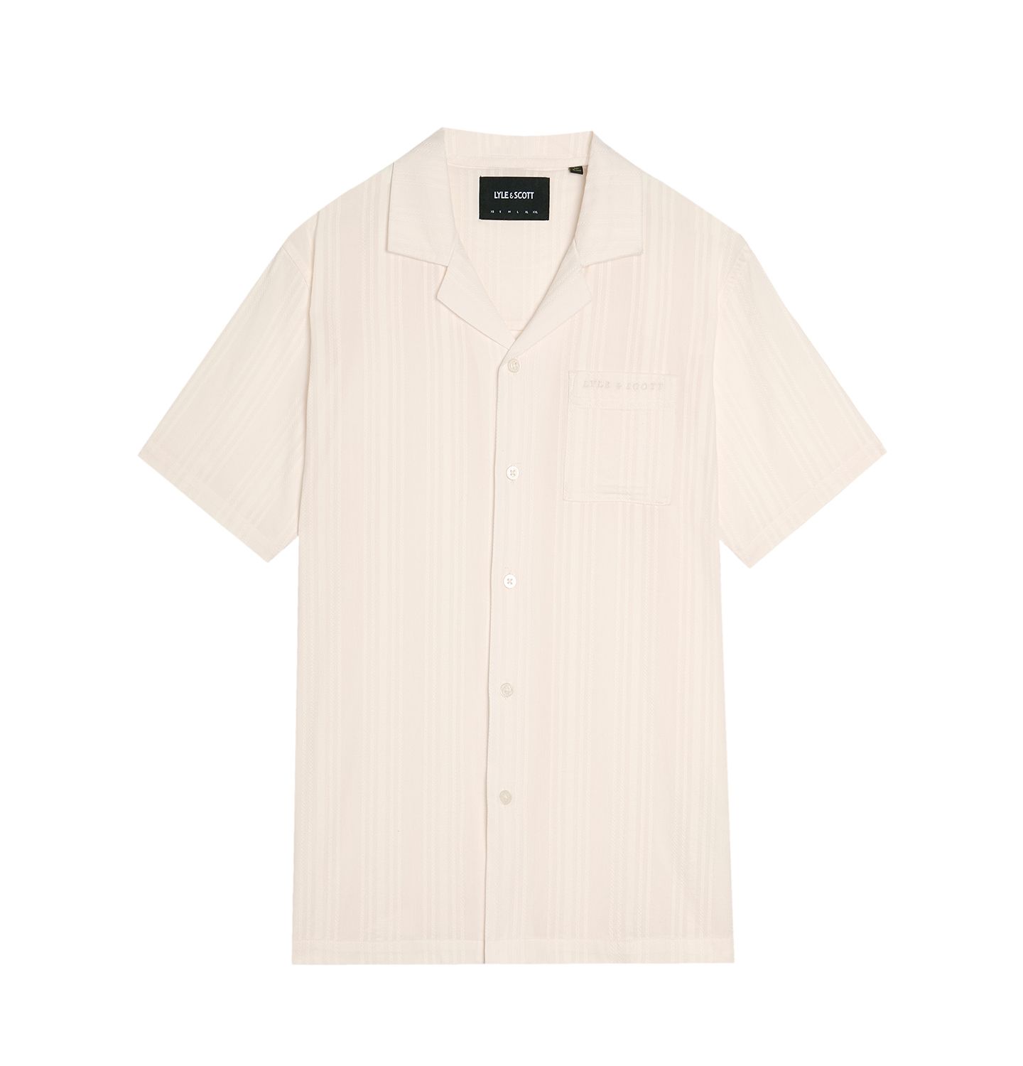 Мужская рубашка Lyle & Scott Broderie Resort, цвет: Натуральный — фото 5