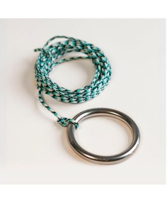 Hook and Ring Toss Game with Natural Wood Finish