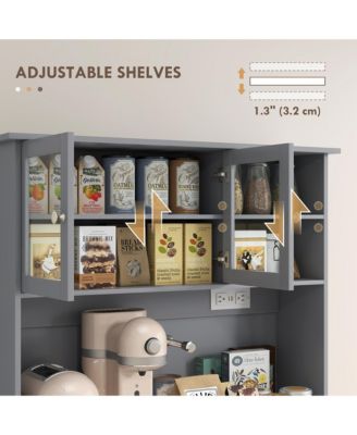 Pantry Storage Cabinet w/ Charging Station,