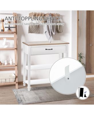 Modern Style Console Table Sofa Side Desk with Drawer for Entryway,