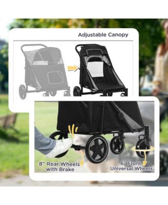 One-Click Foldable Dog Stroller for M L Dogs, Pet Stroller,