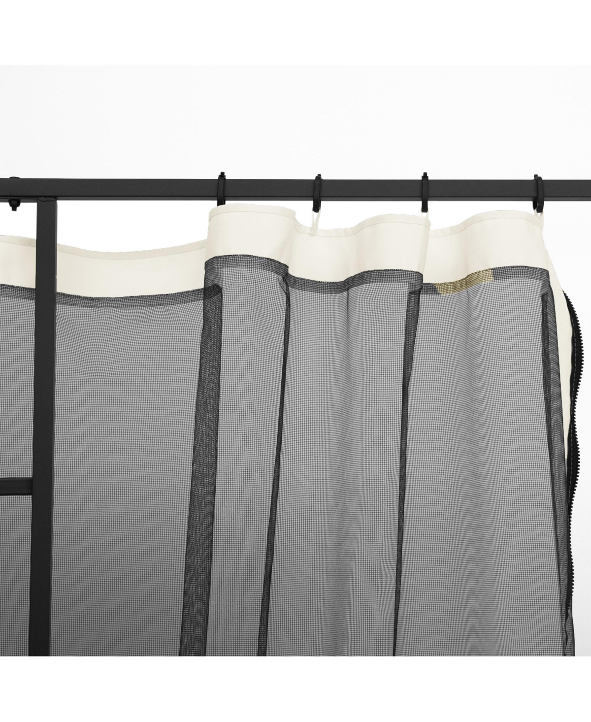 Outsunny 10' x 10' Universal Replacement Mesh Sidewall Netting for Patio Gazebos and Canopy Tents with Zippers, (Sidewall Only) White