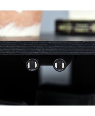 5-Tier Media Sd Cabinet w/3-Level Adjustable Shelves & Tempe Glass