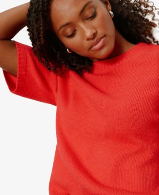 Women's Perfect Cotton Short-Sleeve Sweater