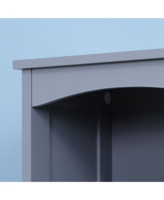 Bathroom Storage Cabinet Tall Free Sding Linen Tower w/ 3-Tier Shelf