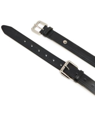Women's Reversible Beveled Edgestitched Double Buckle Belt