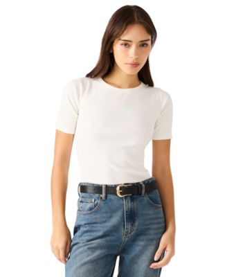 Women's Topstitched Texture Pearl 2- Pc Linked Chain Belt