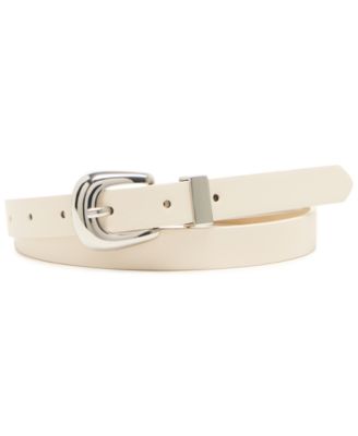 Women's Roller, Double Square Buckle Python 3-Pc Textured Belt