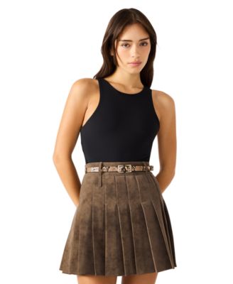 Women's Roller, Double Square Buckle Python 3-Pc Textured Belt