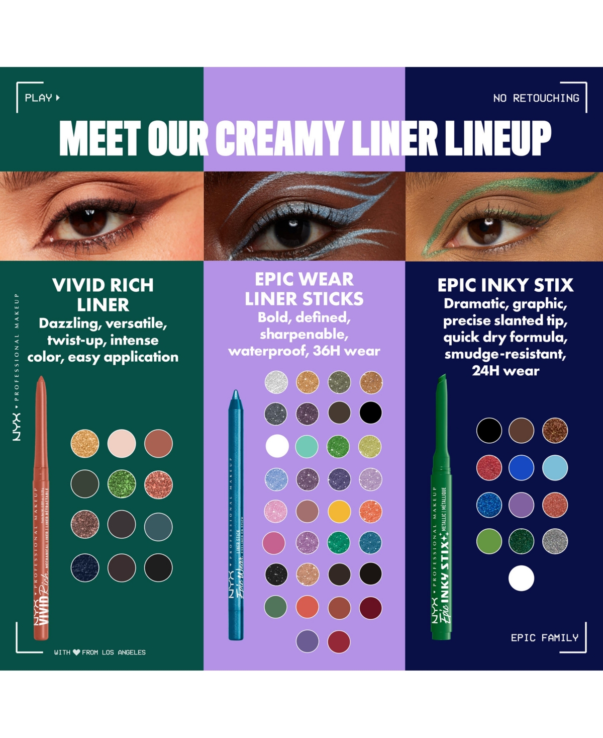 Nyx Professional Makeup Epic Inky Stix Mechanical Cream Gel Eyeliner, 0.003 oz.