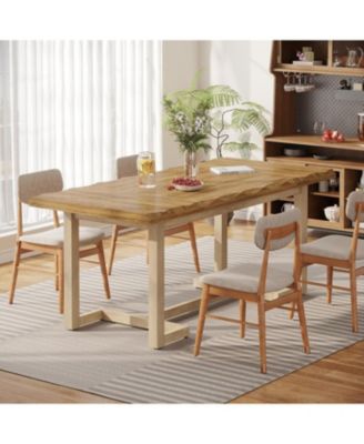 | 63-Inch | Solid Wood & Sturdy Frame | Thick Table Top, Seats 4–6 | Rectangular Dining Table