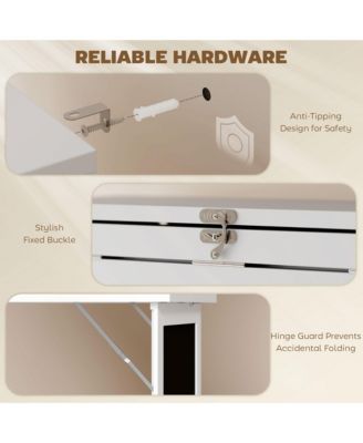 Convertible Desk with board & Shelf Multi-Function Table,