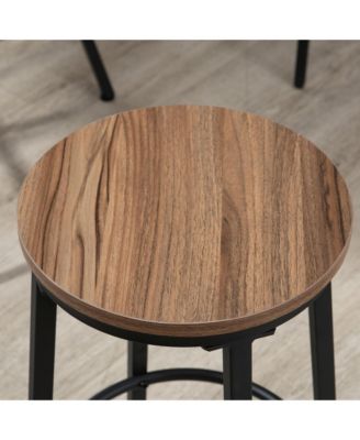 5-Piece Bar Table and Chairs Set, Space Saving Dining Table & 4 Stools