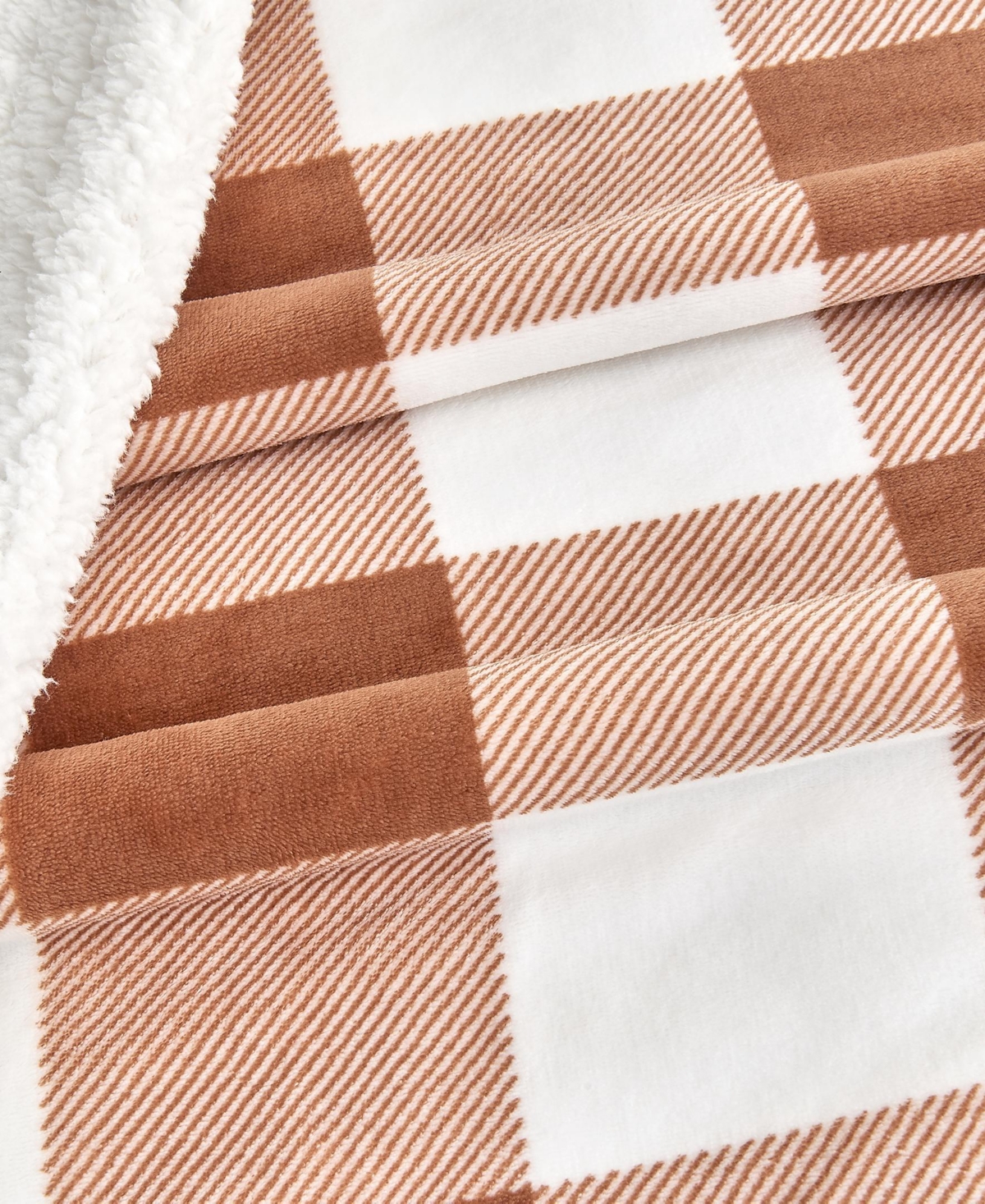 Linery & Co. Velvet Plush Reversible Sherpa Throw Blanket