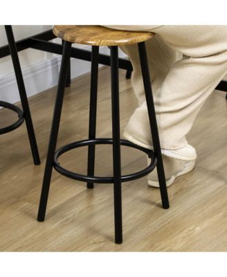 5-Piece Rustic Bar Table and Stool Set for Dining Room