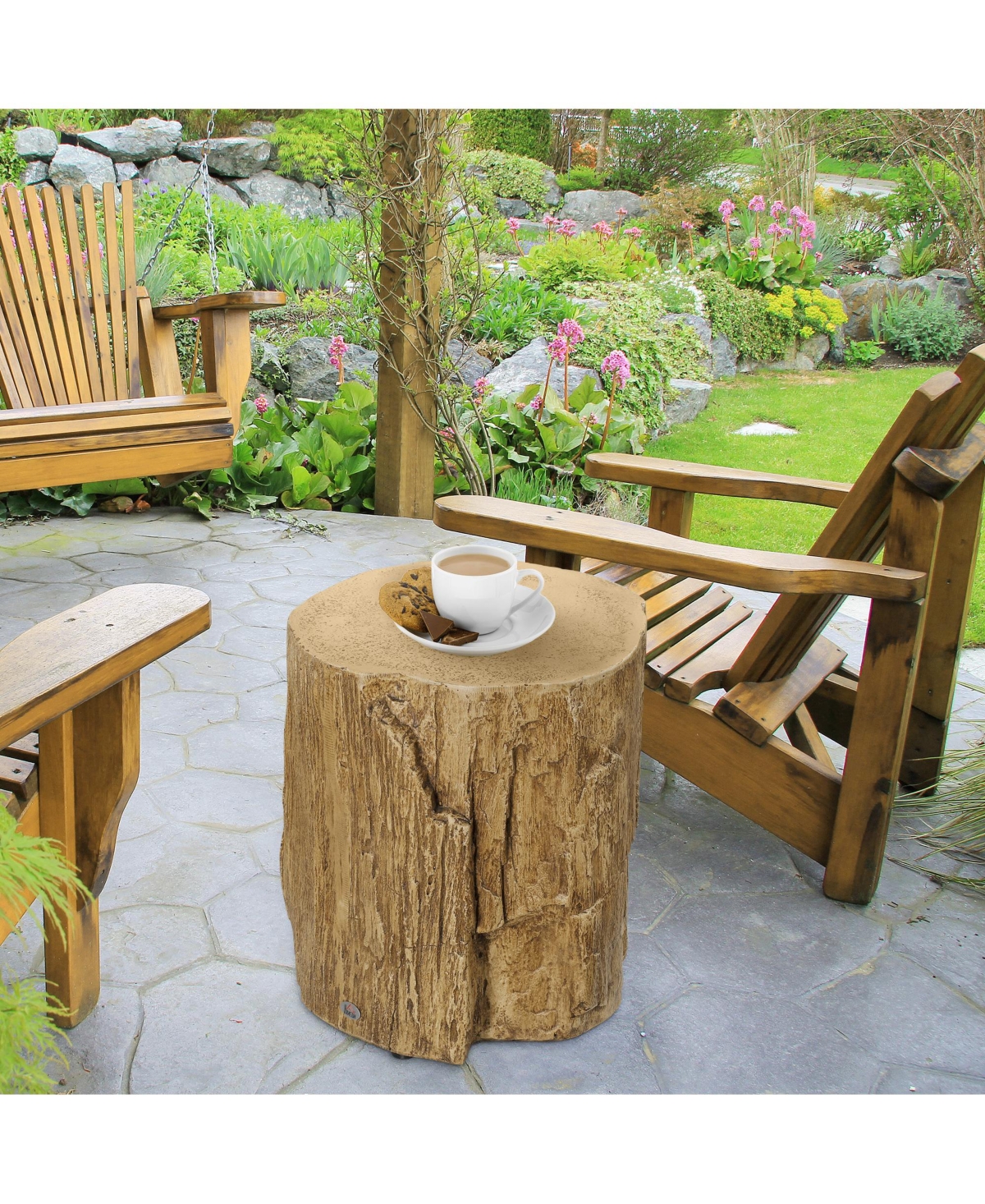 Homcom Tree Stump Stool