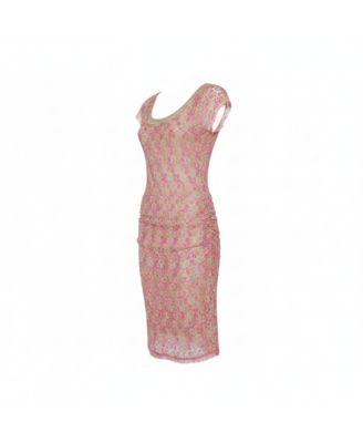 Women's Knit Ruched Sleeveless Midi Dress