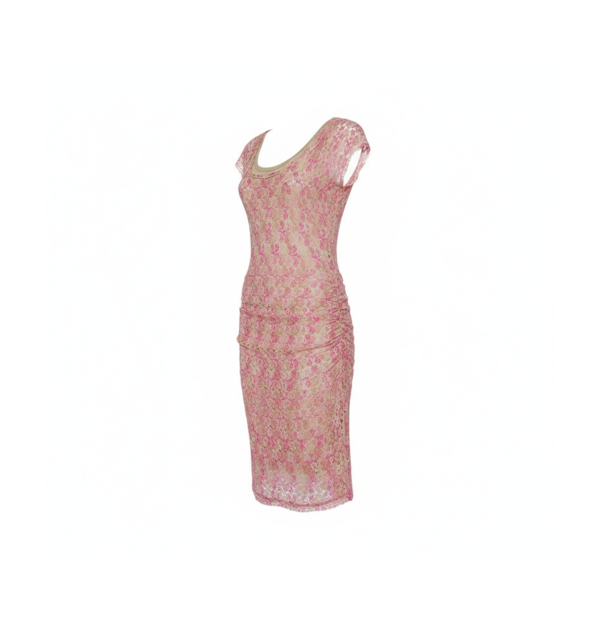Pre-Owned Missoni Women's Knit Ruched Sleeveless Midi Dress