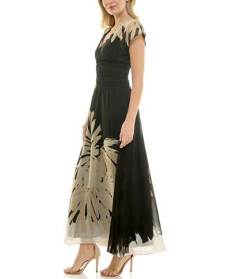 Women's Smocked Waist Printed A-Line Dress