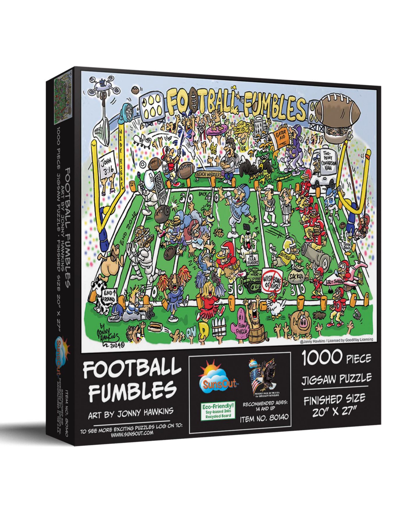 Детский пазл SunsOut Football Fumbles 1000 Piece Jigsaw Puzzle, Ages 15+ — фото 1