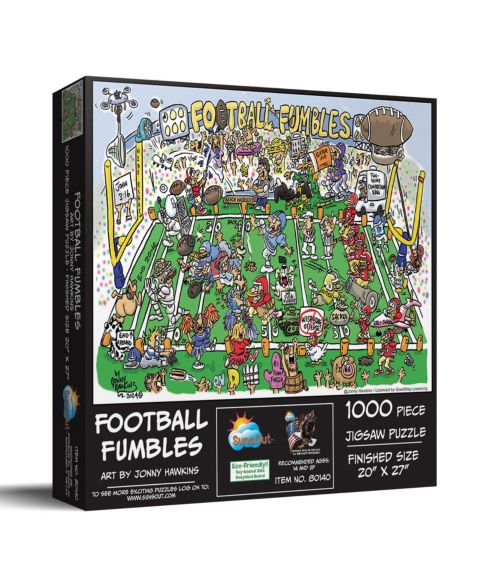 Детский пазл SunsOut Football Fumbles 1000 Piece Jigsaw Puzzle, Ages 15+