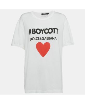  Logo Boycott Cotton T-Shirt