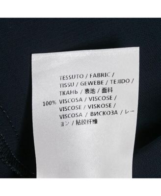 Women's Navy Blue Crepe Asymmetric Top