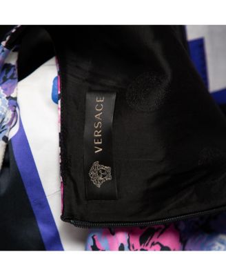 Women's Multicolor Printed Cotton Scoop Neck Sleeveless Shift Dress