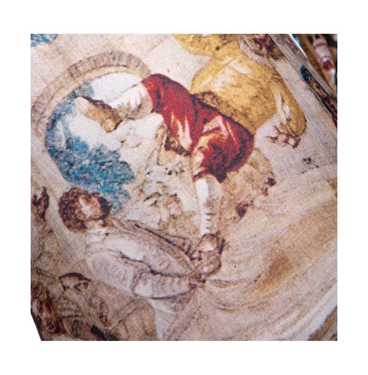 Pre-Owned Dolce & Gabbana Women's Pre-Owned D&g Beige Abstract Printed Stretch Silk Long Sleeve Top