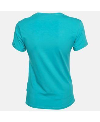 Women's Blue Logo Print Jersey T-Shirt