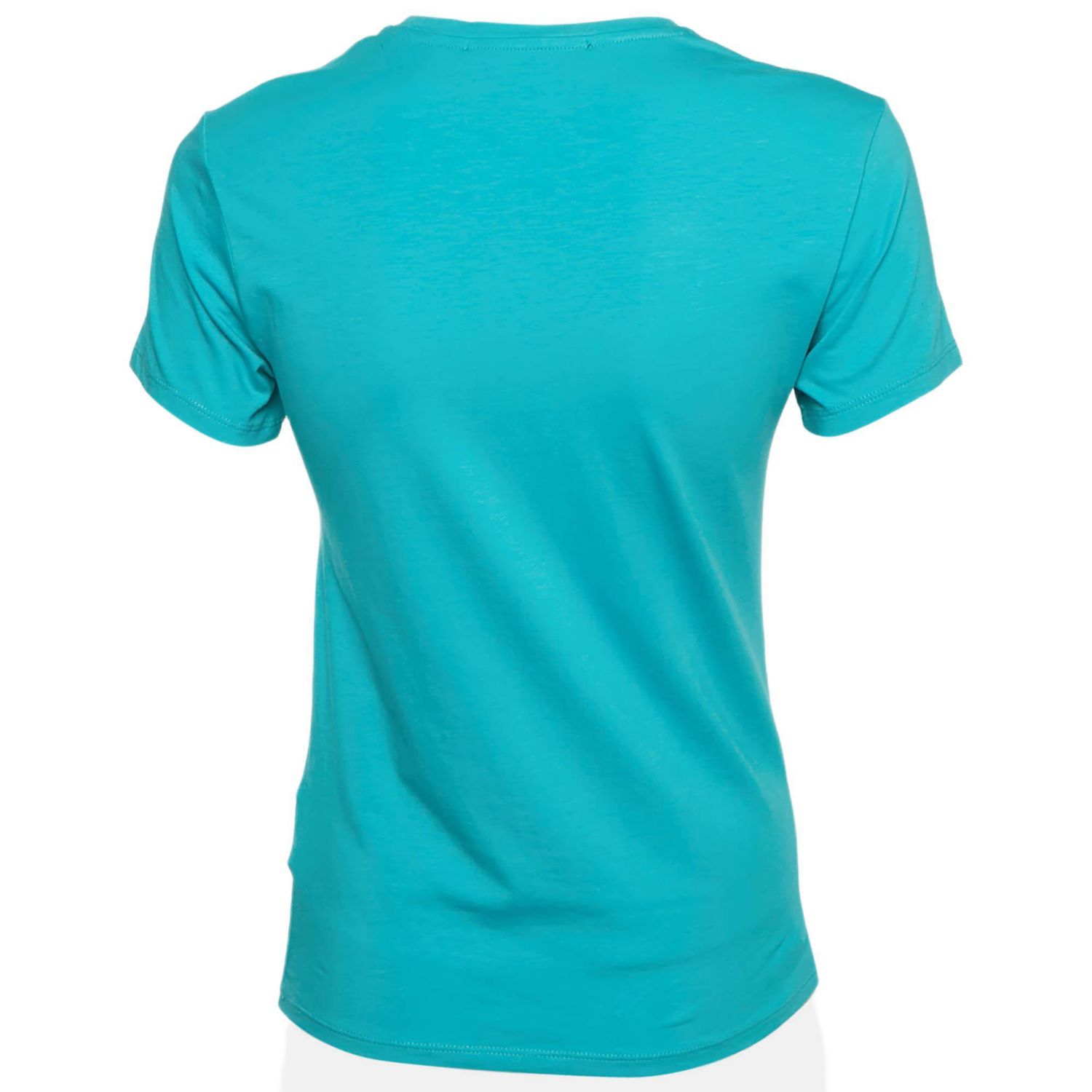 Women's Blue Logo Print Jersey T-Shirt
