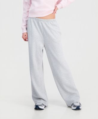 Juniors' Wide-Leg Fleece Sweat Pants  