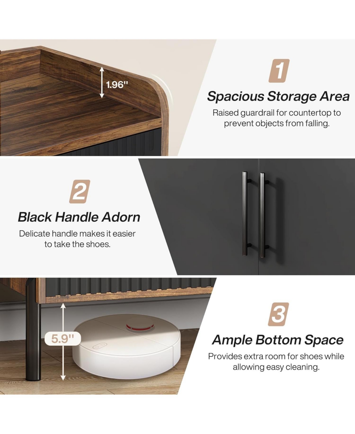 Slickblue Narrow Shoe Cabinet with Doors for Compact Hallway Spaces