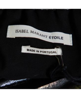 Women's Metallic Grey Lame' Pleated Knee Length Skirt