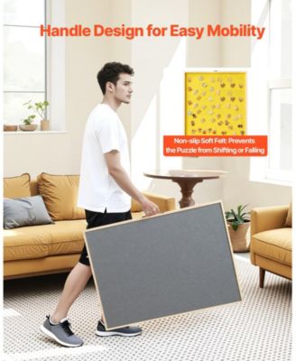 1500-Piece Rotating Puzzle Board 34"x25" with Drawers and Cover
