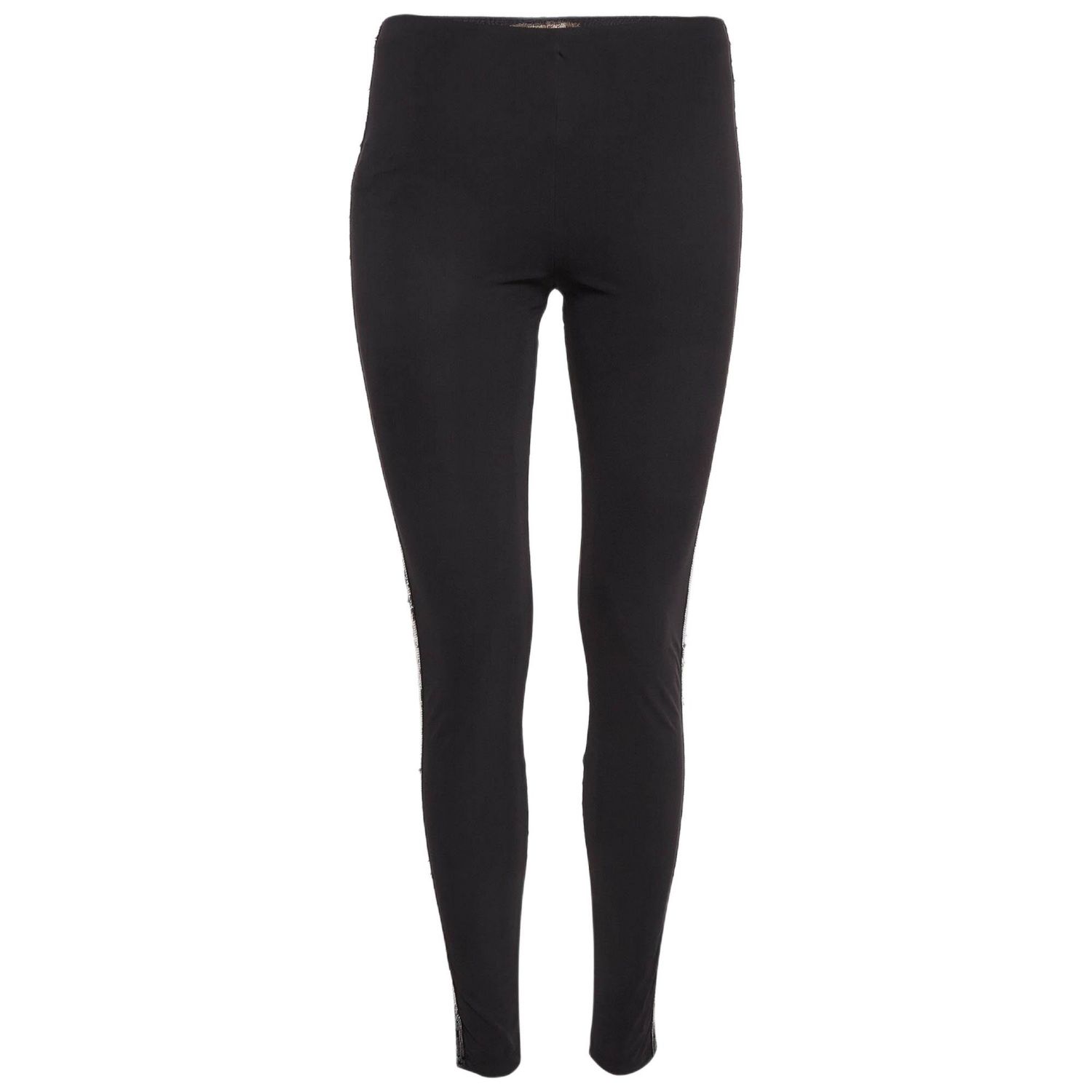 Women's Black Sequin Jersey Leggings