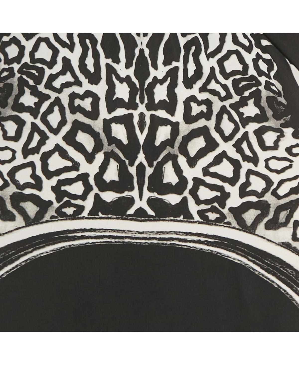 Pre-Owned Roberto Cavalli Women's Black Printed Jersey Brocch Detail Maxi Dress