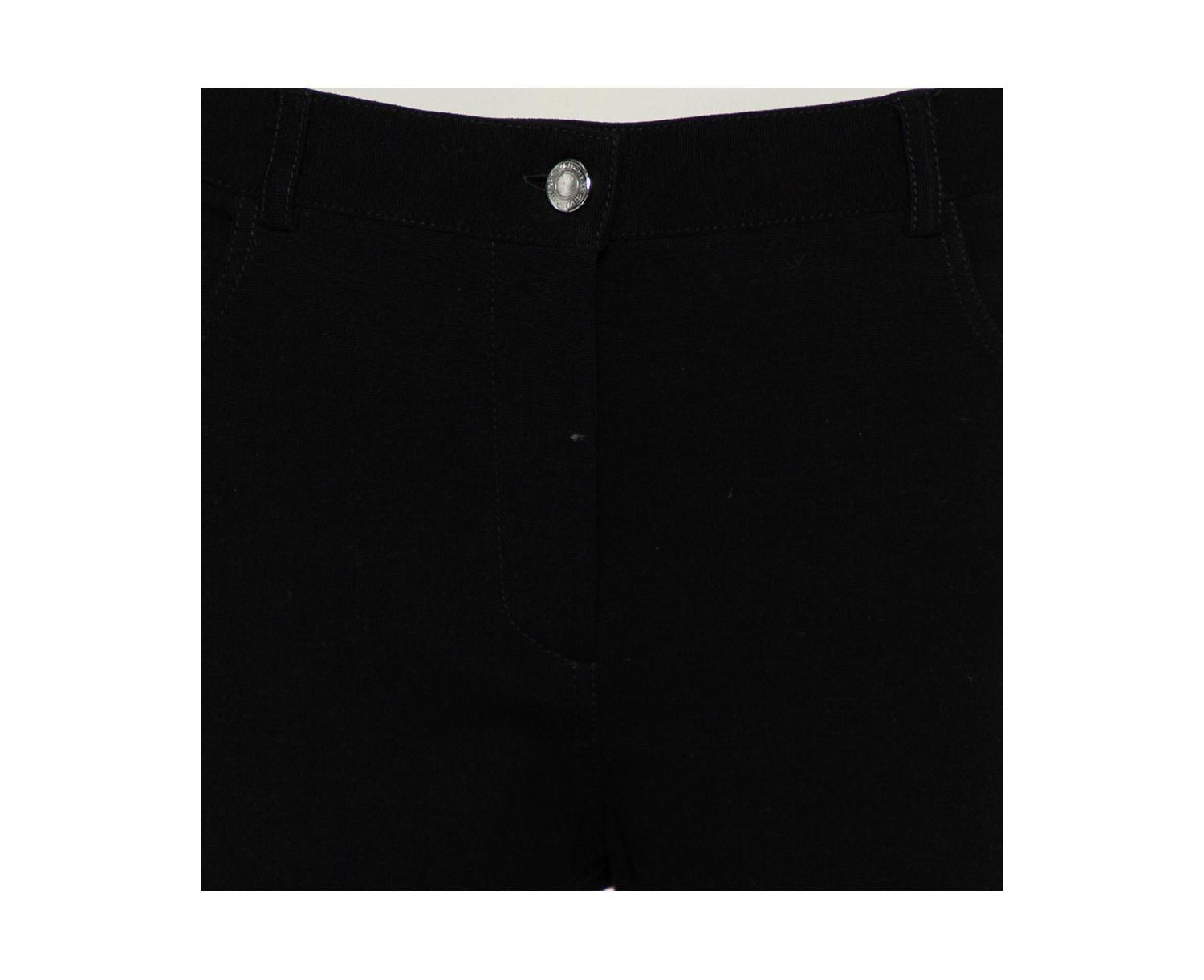 Women's Black Knit Zip Front Leggings