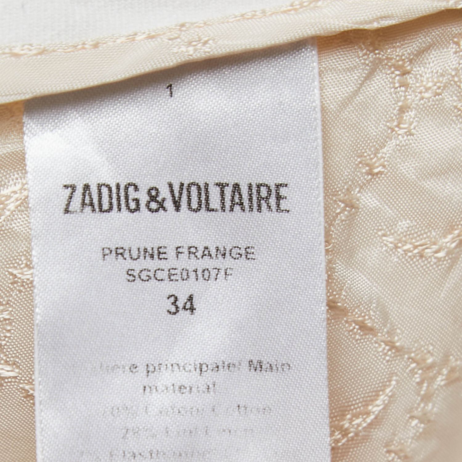 Women's White Cotton Blend Trousers