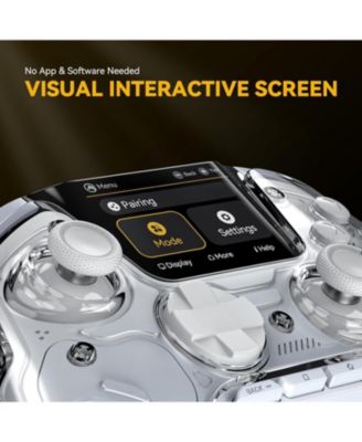 One Wireless Gaming Controller with Interactive Screen for Switch, Switch 2, PC, Android and iOS with Charging Dock