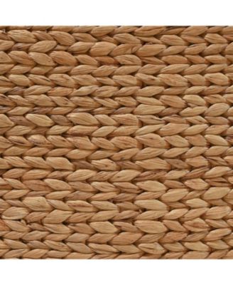 Wilder Classic Farmhouse Woven Hyacinth Rectangular Storage Baskets with Lids and Handles (Set of 2