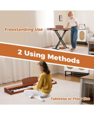 88 Key Semi Weighted Digital Piano With Adjustable Stand Triple Pedals And USB MIDI