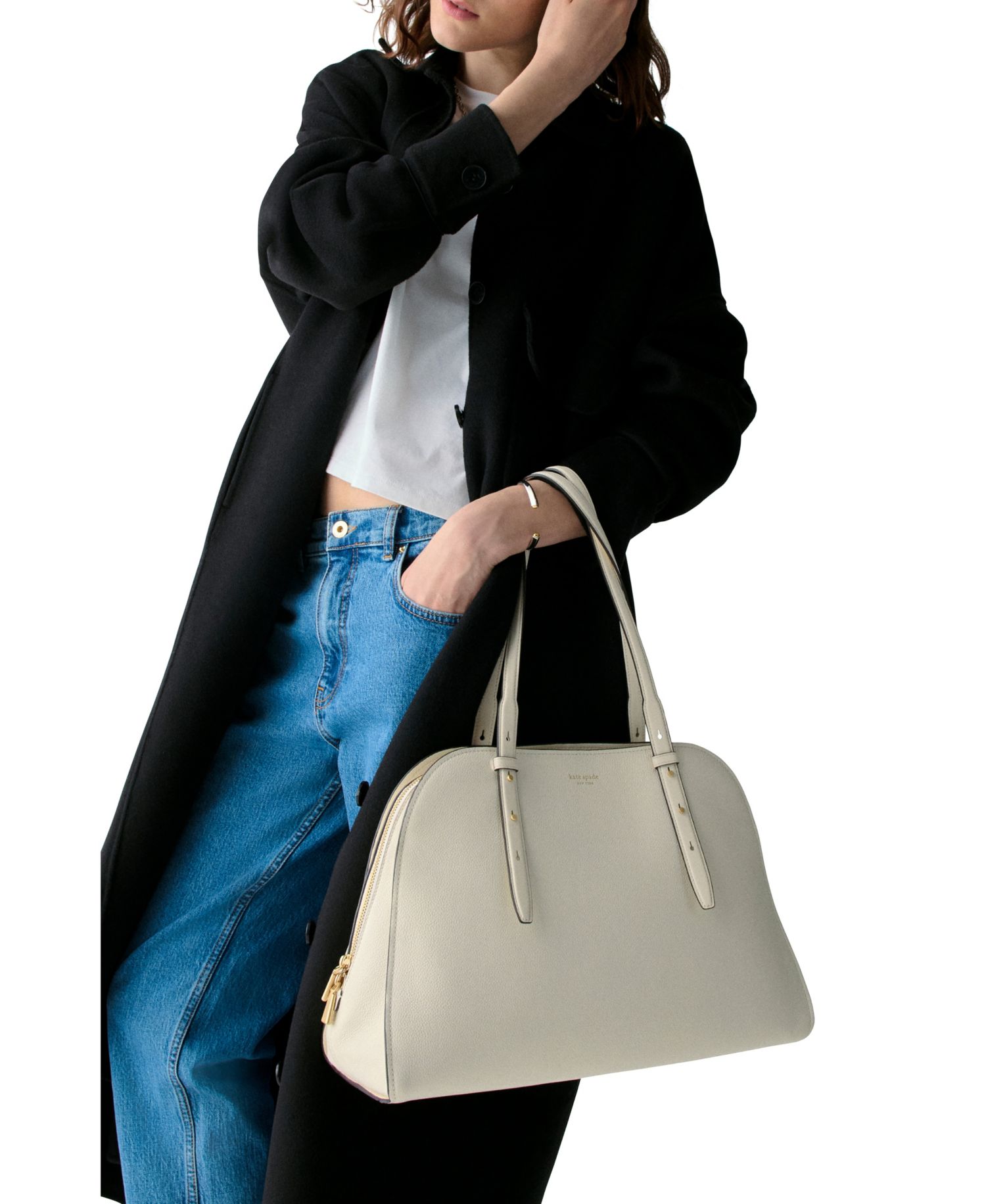 Do It All Maise Medium Pebbled Leather Carryall Bag