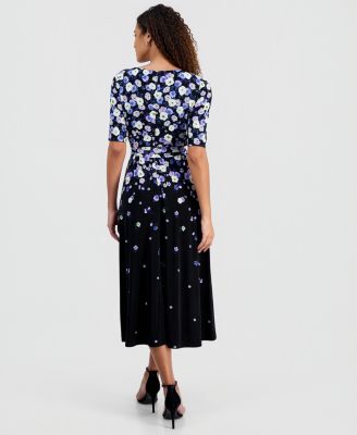 Women's Floral-Print Midi Dress