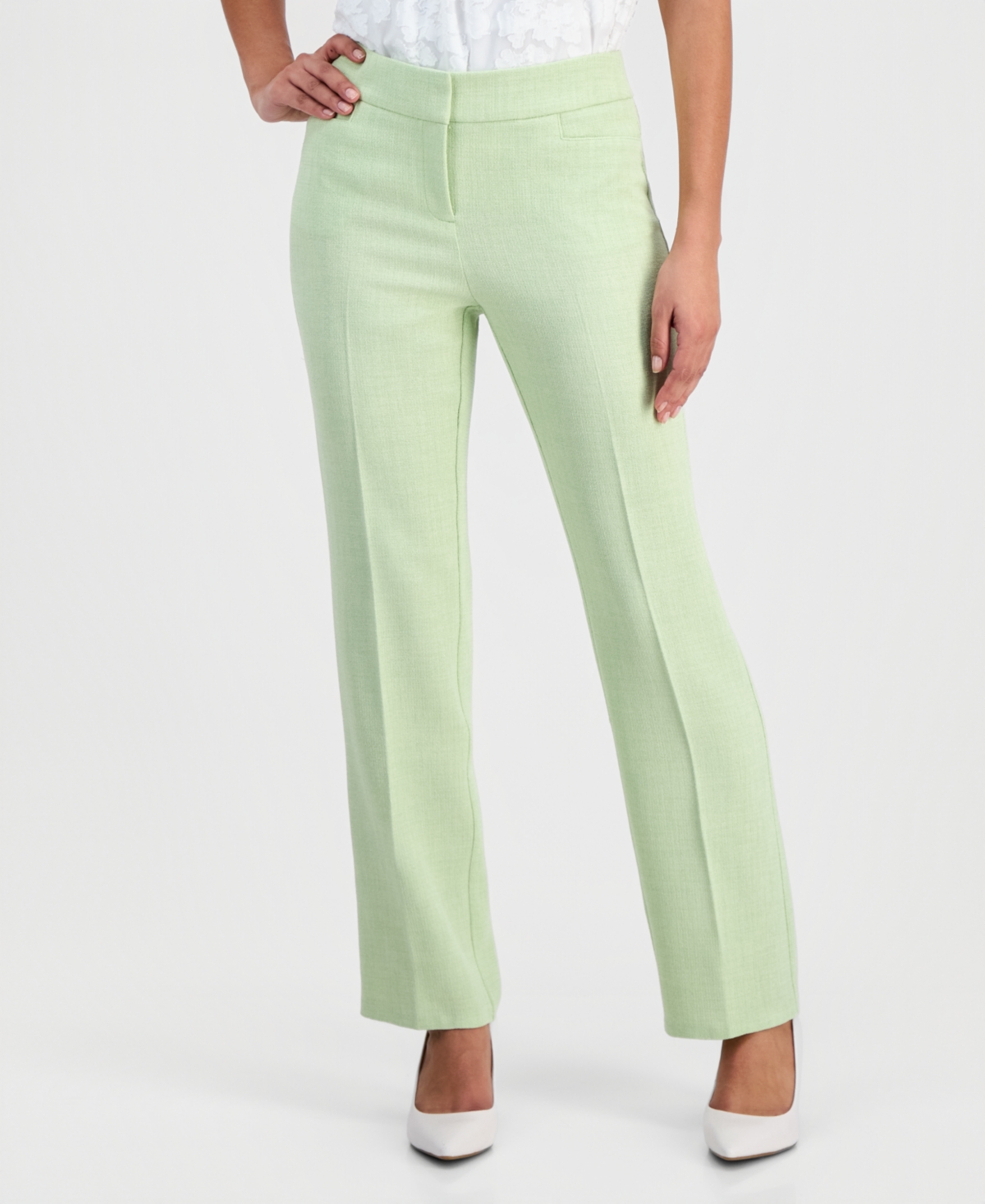 Kasper Women's Melange Crepe Straight-Leg Pants