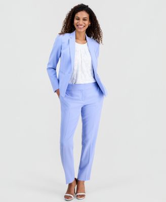 Women's Stretch Crepe One-Button Panel Seamed Jacket