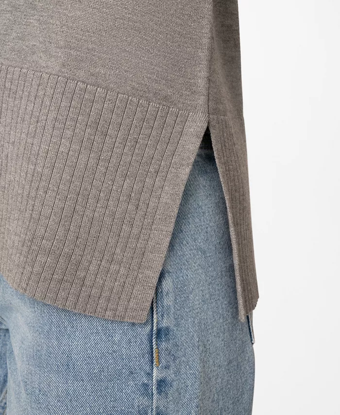 Women's Rib Cowl Neck Tunic Sweater - thumbnail 9