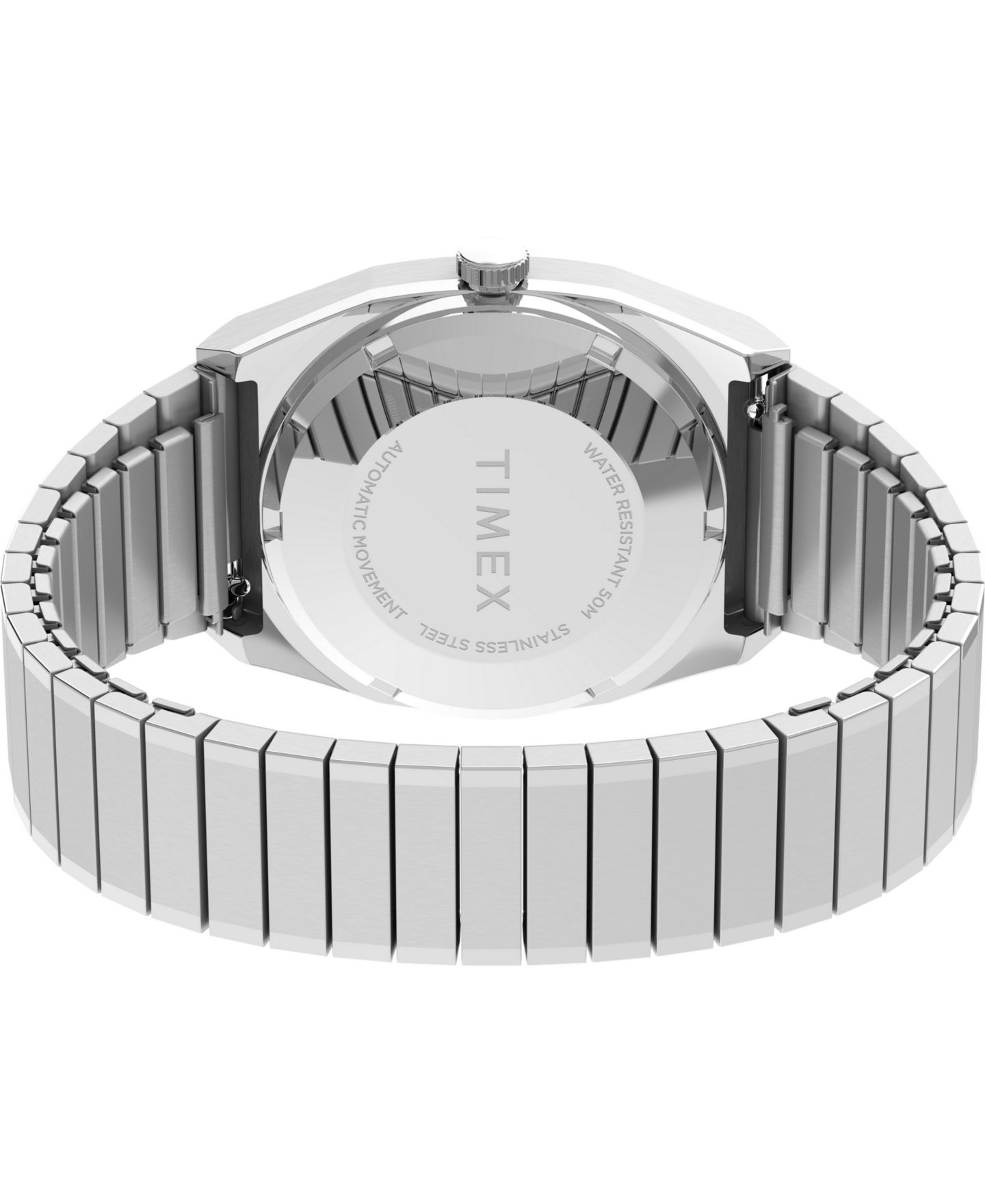 Мужские часы Timex Automatic Silver-Tone Stainless Steel Watch, 34mm — фото 5